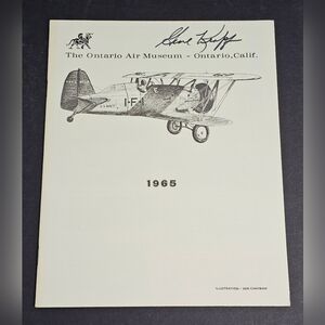 Vtg 1965 The Ontario Air Museum California Program TAM News Military Aviation